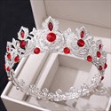 Alloy Beaded Bridal Tiara With Rhinestone Accents