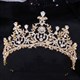 Zircon Crystal Bridal Tiara With Rhinestone Accents