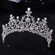 Zircon Crystal Bridal Tiara With Rhinestone Accents