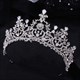 Zircon Crystal Bridal Tiara With Rhinestone Accents