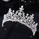 Zircon Crystal Bridal Tiara With Rhinestone Accents