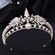 Peacock Zircon Pearls Bridal Tiara With Rhinestone Accents
