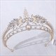 Peacock Zircon Pearls Bridal Tiara With Rhinestone Accents