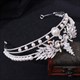 Peacock Zircon Pearls Bridal Tiara With Rhinestone Accents