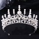 Rhinestone Crystal Bridal Tiara With Pearls