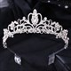 Glittery Crystal Bridal Tiara With Rhinestone Accents