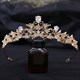 Leaf Zircon Birthday Girl Bridal Tiara With Rhinestone Accents
