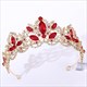 Leaf Crystal Princess Bridal Tiara With Rhinestone Accents