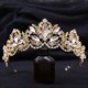 Leaf Crystal Princess Bridal Tiara With Rhinestone Accents