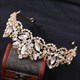 Leaf Crystal Princess Bridal Tiara With Rhinestone Accents