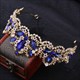 Leaf Crystal Princess Bridal Tiara With Rhinestone Accents