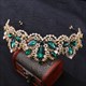 Leaf Crystal Princess Bridal Tiara With Rhinestone Accents