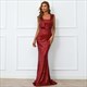 Sequin Overlay Meerjungfrau Gerafft Oberteil Prom Dress Mit Trägern