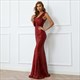 Sequin Overlay Meerjungfrau Gerafft Oberteil Prom Dress Mit Trägern