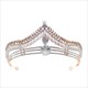 Braut-Tiara mit Strasssteinen und Perlen im Hofstil