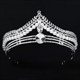 Braut-Tiara mit Strasssteinen und Perlen im Hofstil