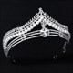 Braut-Tiara mit Strasssteinen und Perlen im Hofstil