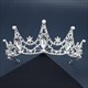 Glittery Alloy Pearls Bridal Tiara With Rhinestone Accents