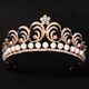 Barocke Prinzessin-Braut-Tiara mit Strasssteinen und Perlen