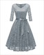 V-Neck Lace Overlay Cocktail Dresses With Long Sleeves