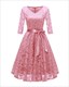 V-Neck Lace Overlay Cocktail Dresses With Long Sleeves