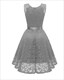 V-Neck Sleeveless Lace Overlay Cocktail Dresses