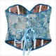 Oil Painting Jacquard Strapless Shape Corset