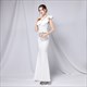 One Shoulder Ruffle Floor Length Prom Dress