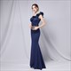 One Shoulder Ruffle Floor Length Prom Dress