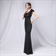 One Shoulder Ruffle Floor Length Prom Dress