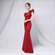 One Shoulder Ruffle Floor Length Prom Dress