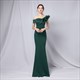 One Shoulder Ruffle Floor Length Prom Dress