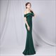 One Shoulder Ruffle Floor Length Prom Dress