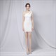 One Shoulder Sequin Cocktail Dress With Beaded Embellishment