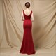 Illusion Ausschnitt Perlenverziertes rückenfreies Prom Dress