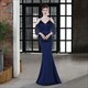 V-Ausschnitt schulterfreie Meerjungfrau Prom Dresses