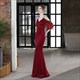 V-Ausschnitt schulterfreie Meerjungfrau Prom Dresses