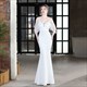 V-Ausschnitt schulterfreie Meerjungfrau Prom Dresses