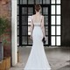 V-Ausschnitt Meerjungfrau Prom Dress mit Perlenverzierung und Trägern