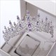 Purple Crystal Bridal Tiara With Rhinestone Accents