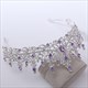 Purple Crystal Bridal Tiara With Rhinestone Accents