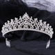 Baroque Alloy Rhinestone Princess Bridal Tiara With Comb