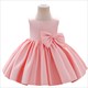 Sleeveless Satin Flower Girl Dress With Back Bow