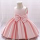 Sleeveless Satin Flower Girl Dress With Back Bow