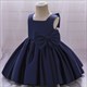 Sleeveless Satin Flower Girl Dress With Back Bow