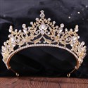 Diadème de mariée princesse en alliage plaqué avec accents de strass