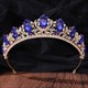 Barocke Kristall-Braut-Tiara mit Strassstein-Akzenten