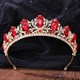 Barocke Kristall-Braut-Tiara mit Strassstein-Akzenten