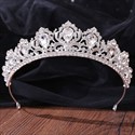 Baroque Crystal Bridal Tiara With Rhinestone Accents