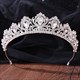Barocke Kristall-Braut-Tiara mit Strassstein-Akzenten